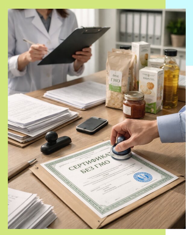 Получение сертификата Без ГМО для продукции в Крымске